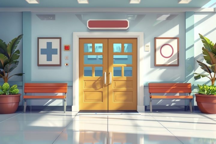 Une belle entrée d'un service d'hôpital