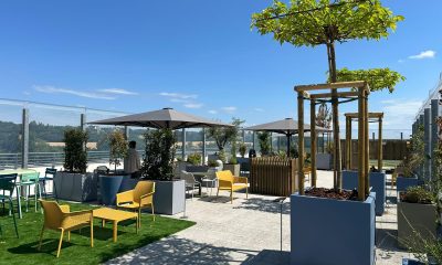 Vue du jardin thérapeutique et sensoriel des soins palliatifs